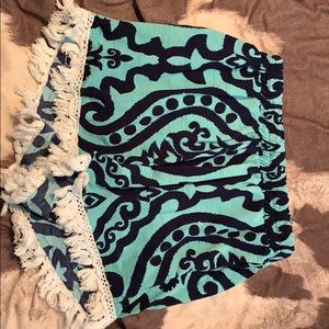 Turquoise shorts